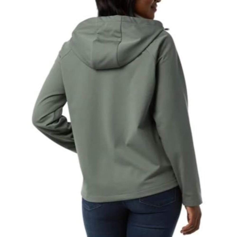 32 Degrees Heat NWT Women's Fleeced Line Hooded Full Zip Softshell Jacket, XXL - Picture 3 of 14